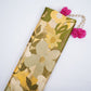 Olive Green floral print Bemberg Modal Silk Fabric KTP-31415
