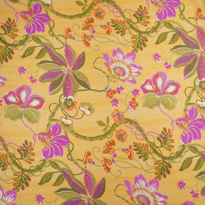 Honey Mustard floral print Bemberg Modal Silk Fabric KTP-31417 - TradeUNO