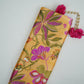 Honey Mustard floral print Bemberg Modal Silk Fabric KTP-31417