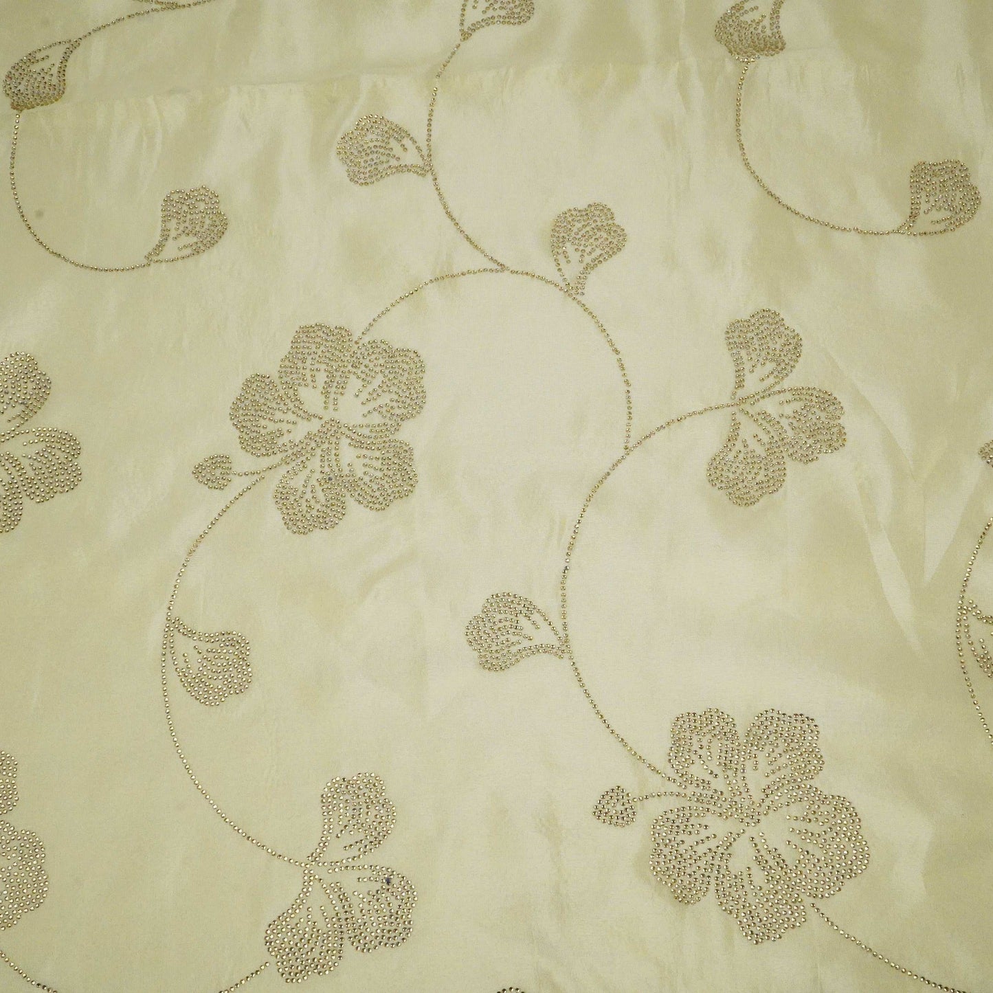 Golden Dyeable Swarovski embroidery Tissue Jari Fabric SU-31038