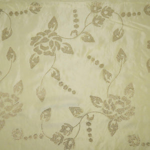 Golden Dyeable Swarovski embroidery Tissue Jari Fabric SU-31036 - TradeUNO