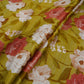 Olive Green floral print Bemberg Modal Silk Fabric KTP-31409