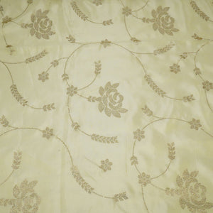Golden Dyeable Swarovski embroidery Tissue Jari Fabric SU-31037 - TradeUNO