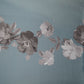 Ice Blue floral print Modal Silk Fabric MTF-31498