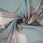 Ice Blue floral print Modal Silk Fabric MTF-31498