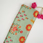 Mint Green Kashmiri floral print Bemberg Modal Silk Fabric KTP-31435