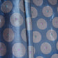 Navy Blue Zari Buta Dupion Silk Tissue Fabric YHF-32820