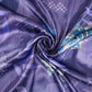 Royal Blue floral print Bemberg Modal Silk Fabric KTP-31422