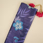 Royal Blue floral print Bemberg Modal Silk Fabric KTP-31422
