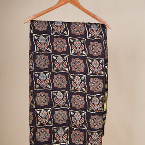 Brown Ajrakh Print Modal Silk Dupatta