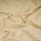 Cream with Brown Check Linen Denim Fabric RS-31216
