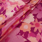 Pink floral print Bemberg Modal Silk Fabric KTP-31418