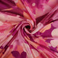 Pink floral print Bemberg Modal Silk Fabric KTP-31418