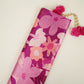 Pink floral print Bemberg Modal Silk Fabric KTP-31418