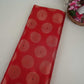 Red Zari Buta Dupion Silk Tissue Fabric YHF-32819