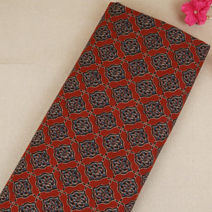 Red Ajrakh Print Cotton Fabric AFI-29570 - TradeUNO