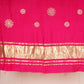 Pink Bandhani Zari Sequin embroidery Cotton Silk Dupatta