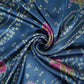Denim Blue Bandhani Bemberg Modal Silk Fabric KTP-31430 - TradeUNO