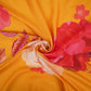 Mustard Yellow floral print Modal Silk Fabric MTF-31495