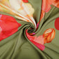 Olive Green Abstract print Modal Silk Fabric MTF-31492