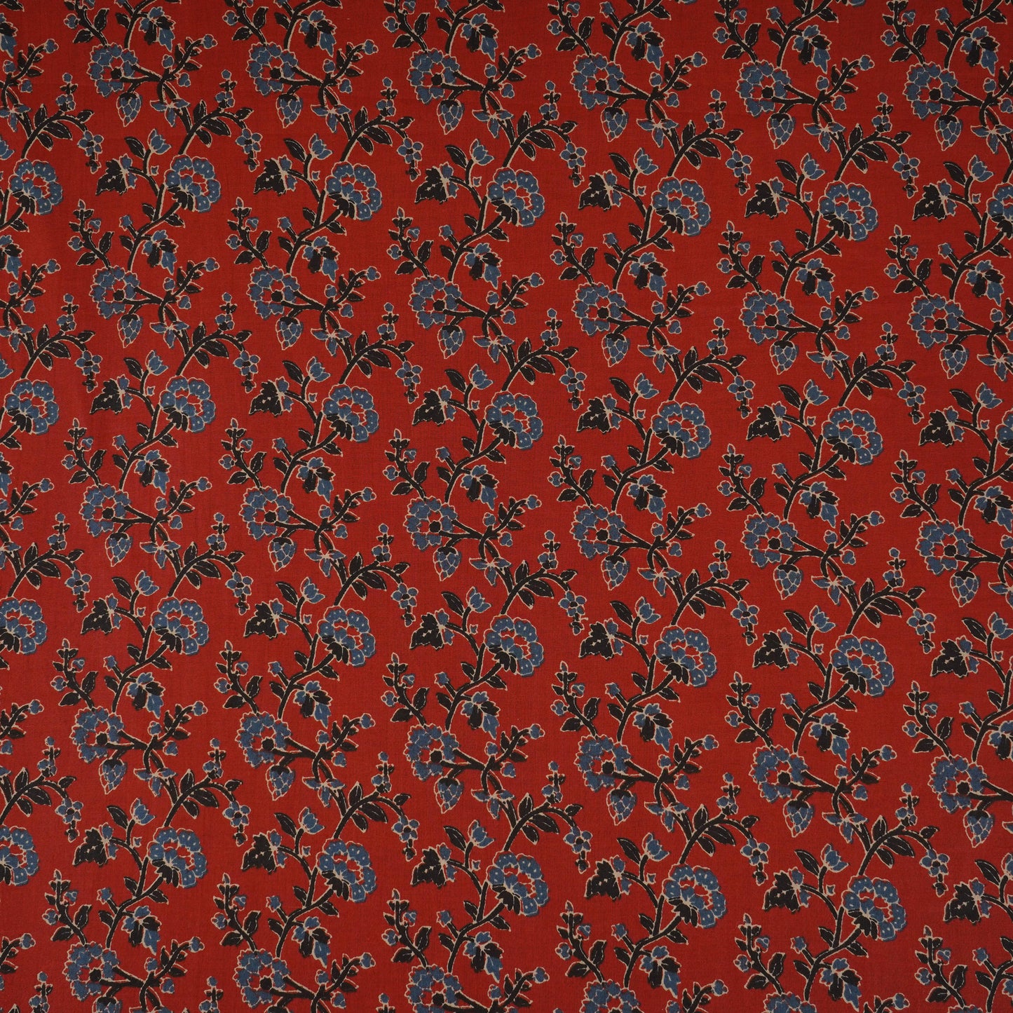 Maroon Floral Print Cotton Fabric AFI-29576