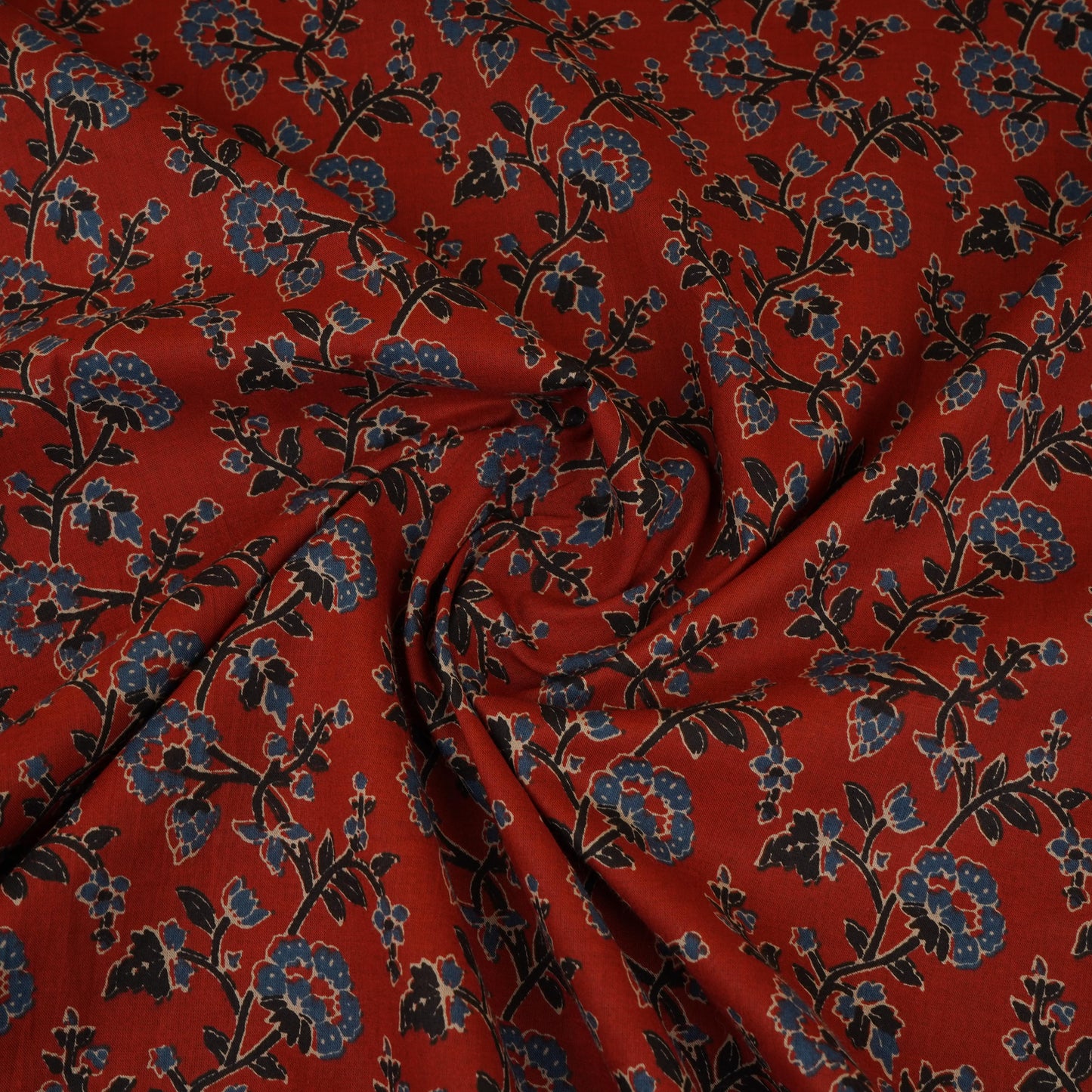 Maroon Floral Print Cotton Fabric AFI-29576