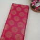 Magenta Pink Zari Buta Dupion Silk Tissue Fabric YHF-32817
