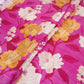 Magenta Pink floral print Bemberg Modal Silk Fabric KTP-31410