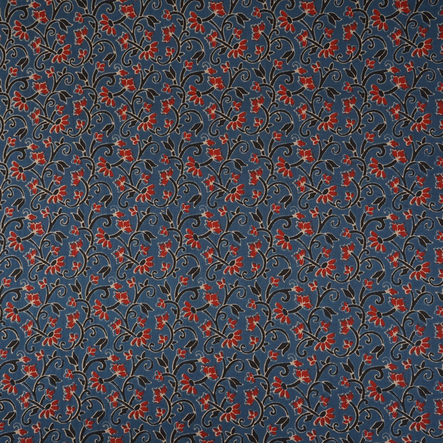 Blue Ajrakh Print Cotton Fabric AFI-29571