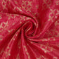 Hot Pink Jaal Dupion Silk Tissue Fabric YHF-32856