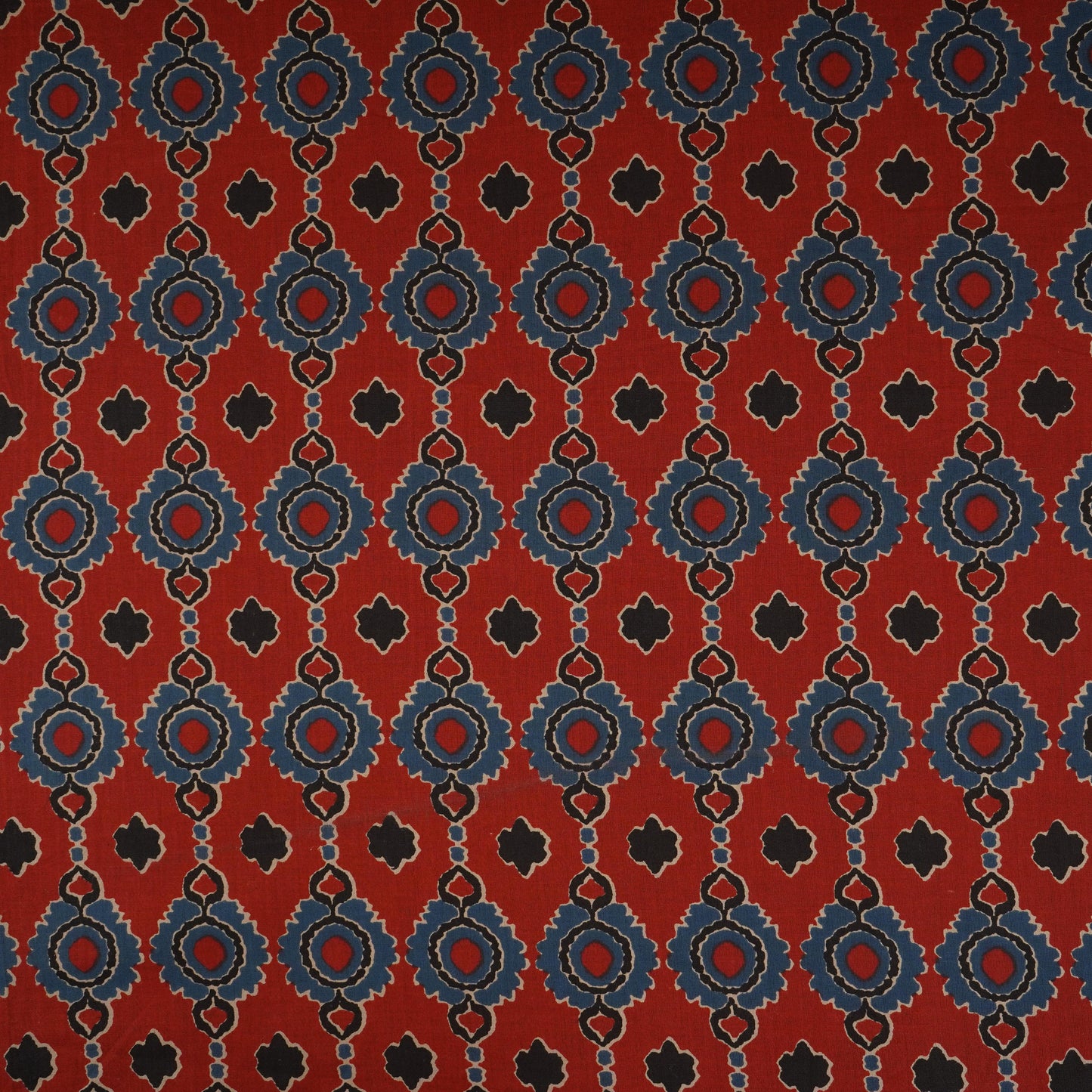 Maroon Ajrakh Print Cotton Fabric AFI-29572