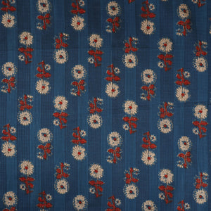 Blue check Print Cotton Dobby Fabric AFI-29528 - TradeUNO