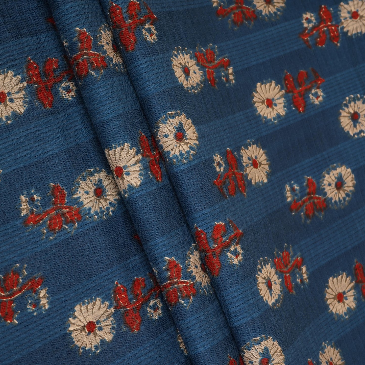Blue check Print Cotton Dobby Fabric AFI-29528