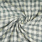 Grey & White Check Linen Fabric RS-30236