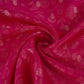 Pink Floral Zari Boota Dupion Silk Tissue Fabric YHF-32852