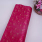 Pink Floral Zari Boota Dupion Silk Tissue Fabric YHF-32852