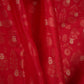 Red Floral Zari Boota Dupion Silk Tissue Fabric YHF-32855