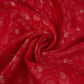 Red Floral Zari Boota Dupion Silk Tissue Fabric YHF-32855