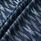 Dark Blue & White Ikkat Print Cotton Fabric