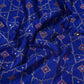 Royal Blue Mukesh Work with Jacquard Dupion Silk Tissue Fabric YHF-32825