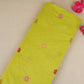 Parrot floral embroidery motif Mul Chanderi Fabric DC-29677