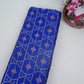 Royal Blue Mukesh Work with Jacquard Dupion Silk Tissue Fabric YHF-32825