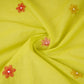 Parrot floral embroidery motif Mul Chanderi Fabric DC-29677