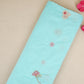 Sky Blue floral embroidery Mul Chanderi Fabric DC-29681