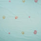 Sky Blue floral embroidery Mul Chanderi Fabric DC-29681