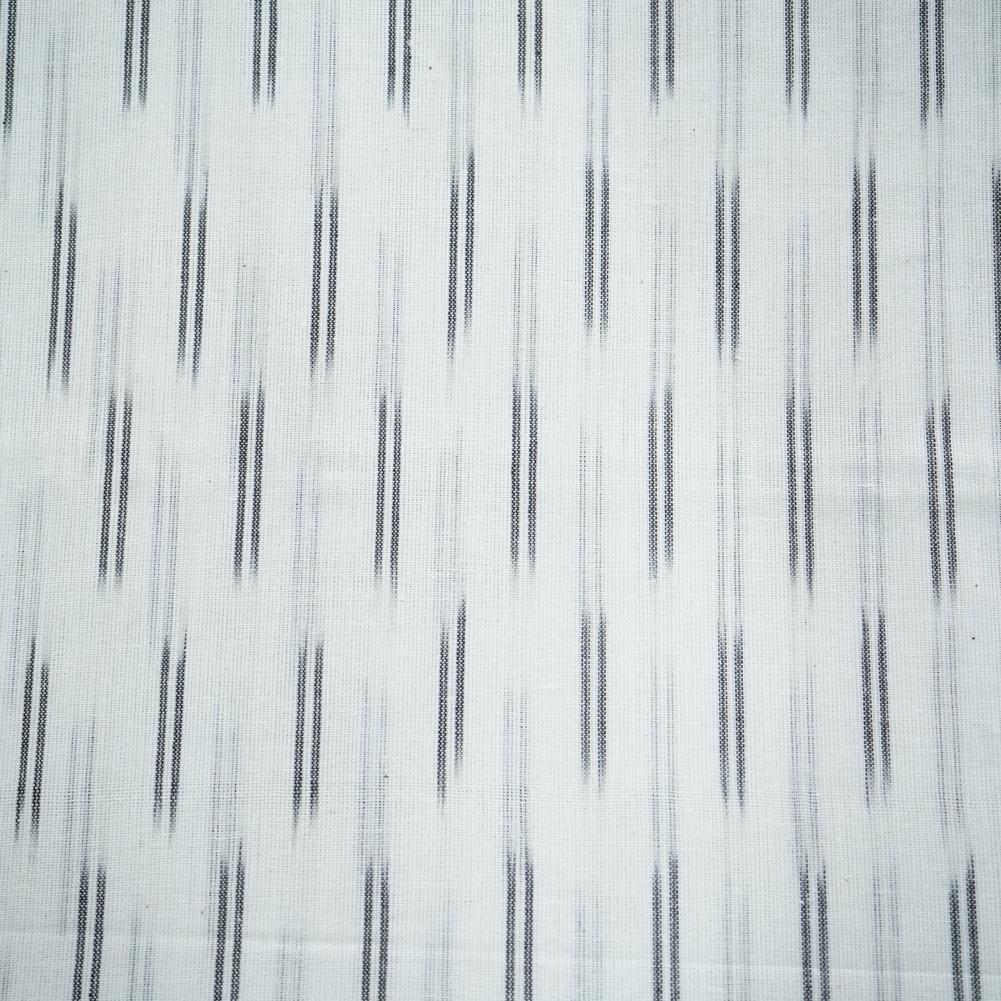 White Black Ikkat Print Cotton Fabric 16298