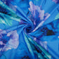 Royal Blue floral print Modal Silk Fabric MTF-31493