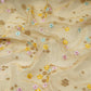 Golden floral cutdana hand embroidery Dyeable Kanjivaram Silk Fabric TF-31159