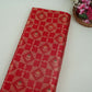 Red Floral Jaal Dupion Silk Tissue Fabric YHF-32826
