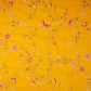 Yellow Mughal embroidery Mul Chanderi Fabric DC-29672